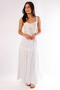 Ribbon Tie Floral Corset Top