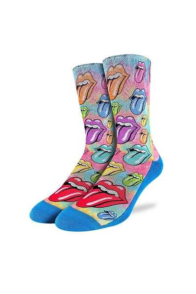 Rolling Stones Rainbow Hot Lips Socks