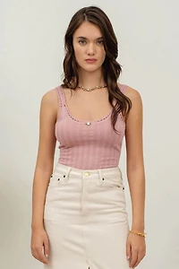Rosette Knit Tank