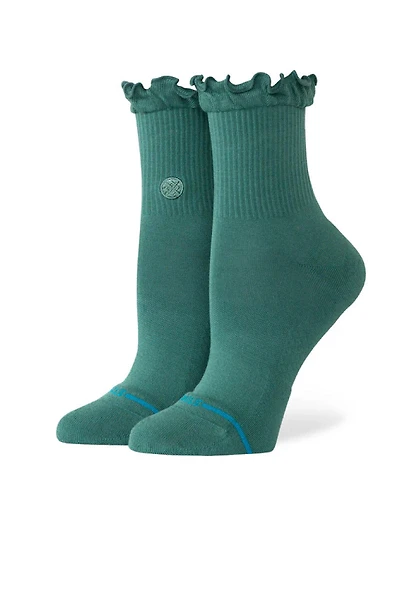 Ruffle Icon Quarter Sock - Teal