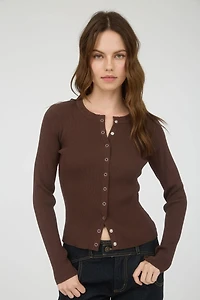Sandy Ribbed Cardi
