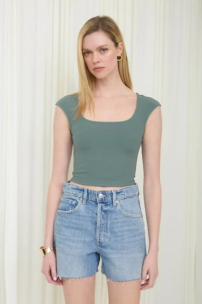Scoop Neck Crop Top
