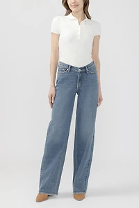V-Front Wide Leg Jeans