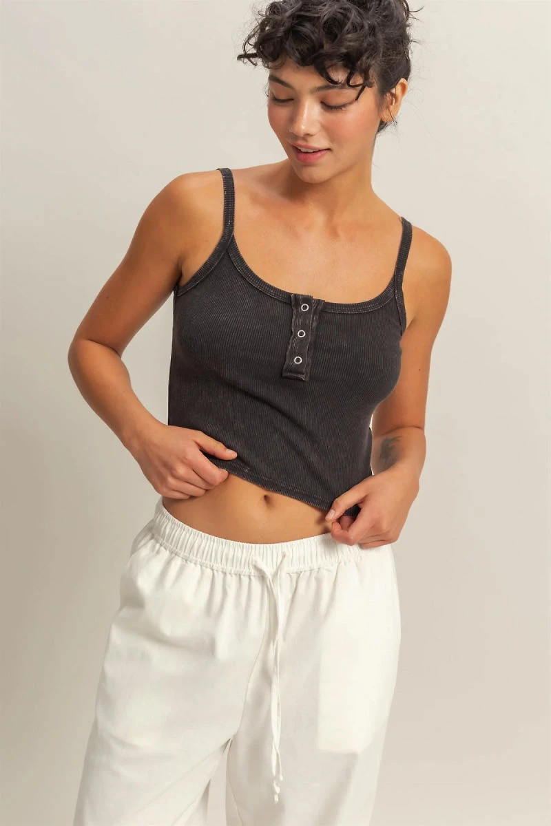 Snap Front Tank Top