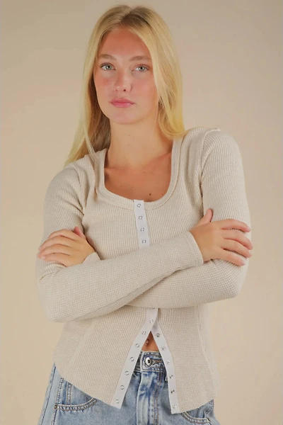 Snap Front Thermal Long Sleeve