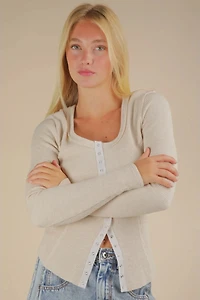 Snap Front Thermal Long Sleeve