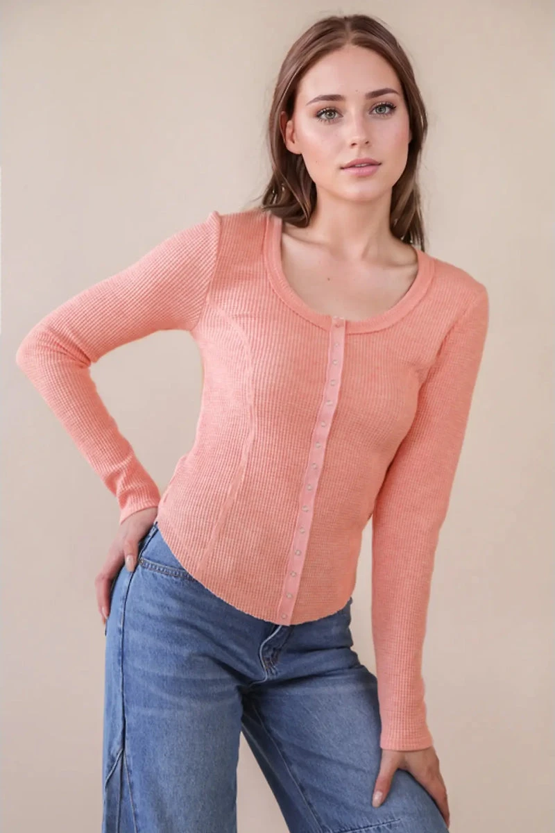 Snap Front Thermal Long Sleeve