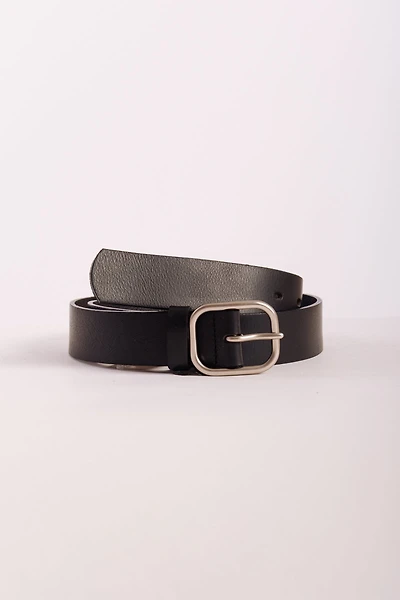 Square Buckle Leather Belt