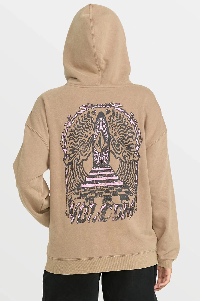 Stone Art Up Zip Hoodie