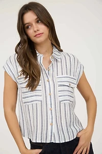 Striped Button-Down Shirt