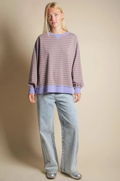 Striped Crew Sweatshirt