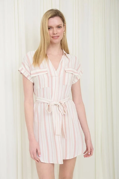Striped Shirt Dress