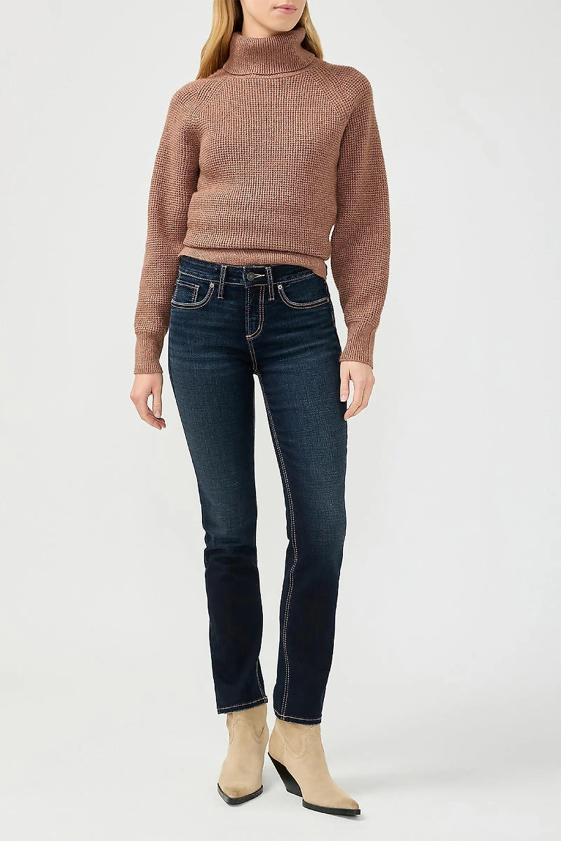 Suki Mid Rise Straight Leg Jeans