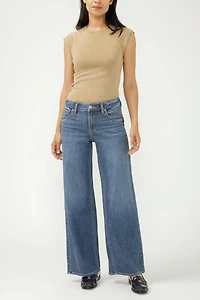 Suki Mid Rise Wide Leg Jeans
