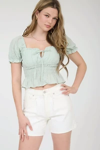 Sweetheart Peasant Top