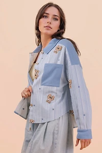 Teddy Bear Patch Shacket