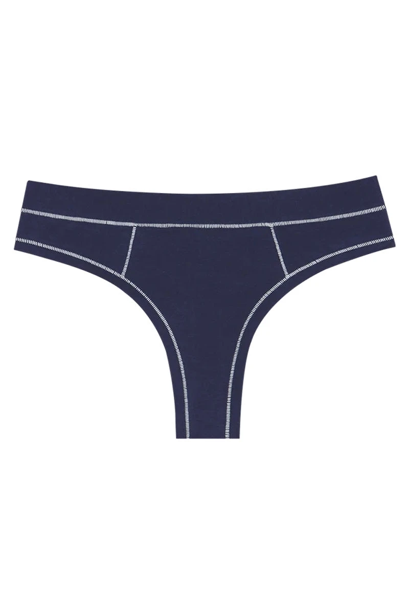Thong - Navy/White