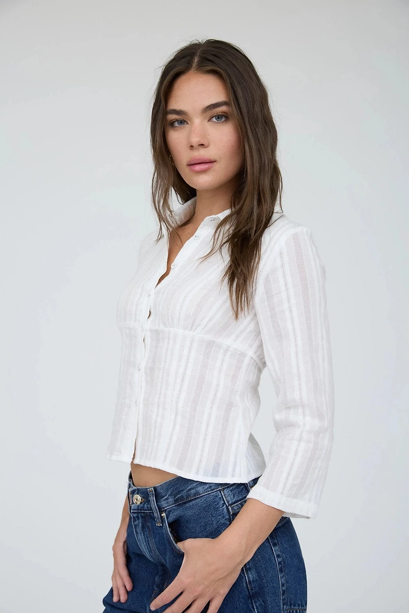 Tie Back Textured Top