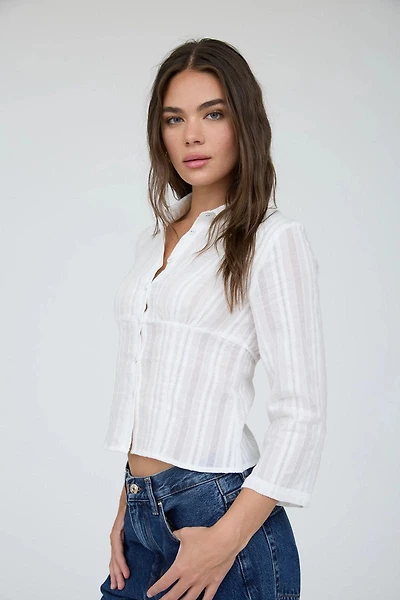 Tie Back Textured Top
