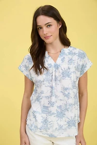 Toile Print Blouse