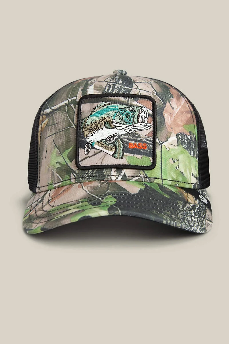 Unisex Camouflage Bass Trucker Hat