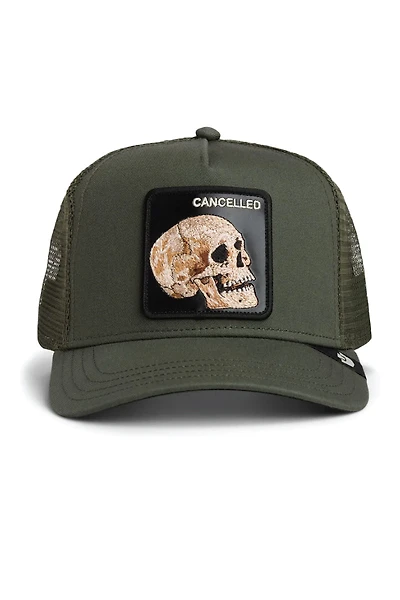 Unisex Cancelled Skull Trucker Hat