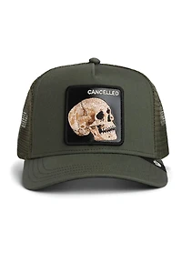 Unisex Cancelled Skull Trucker Hat