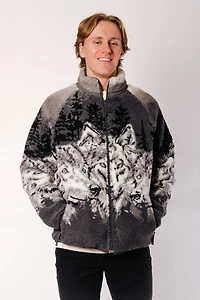 Unisex Printed Sherpa Fleece