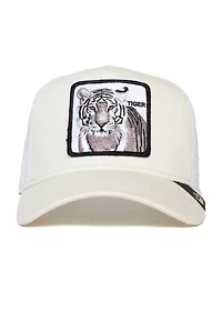 Unisex White Tiger Trucker Hat