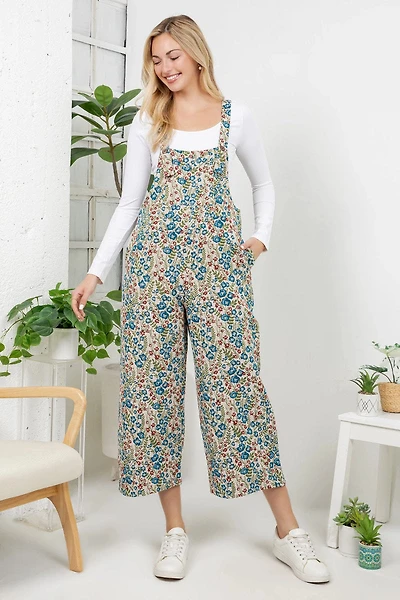 Vintage Floral Overalls