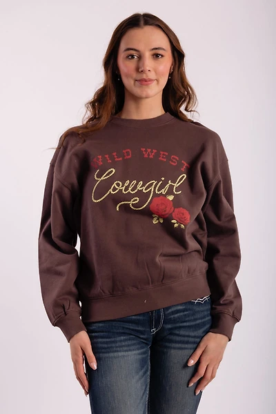 Wild West Cowgirl Crew Sweatshirt