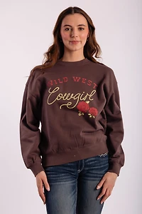Wild West Cowgirl Crew Sweatshirt