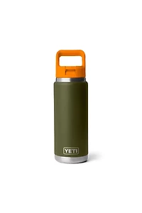 Rambler 26 oz Straw Bottle - Olive/King Crab Orange