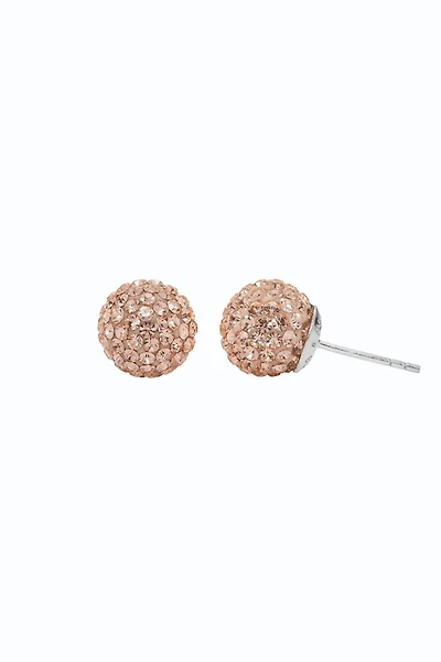 10mm Sparkle Ball Earrings - Rose Gold