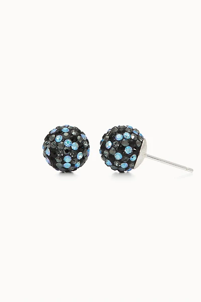 10mm Sparkle Ball Earrings - Starlight