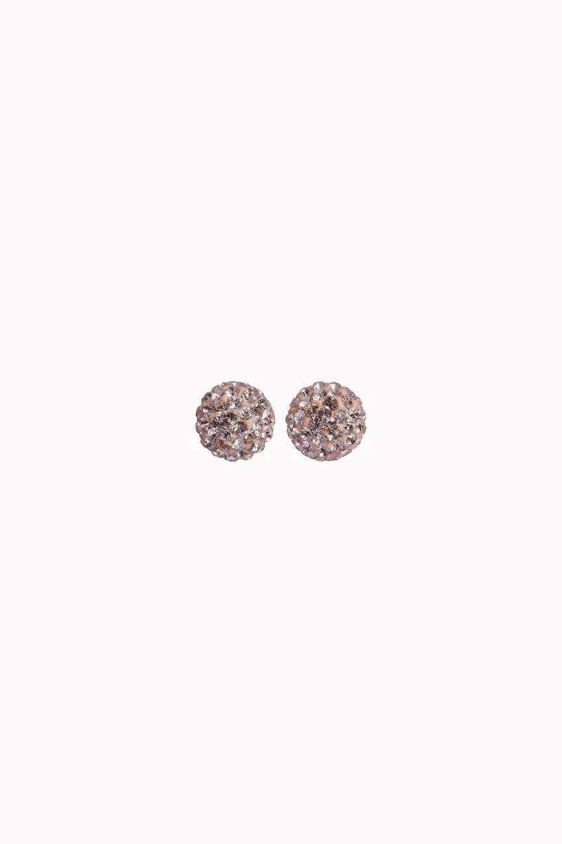 6mm Sparkle Ball Earrings - Rose Gold