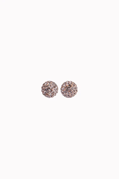 6mm Sparkle Ball Earrings - Rose Gold
