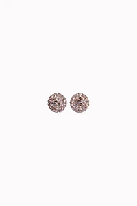 6mm Sparkle Ball Earrings - Rose Gold