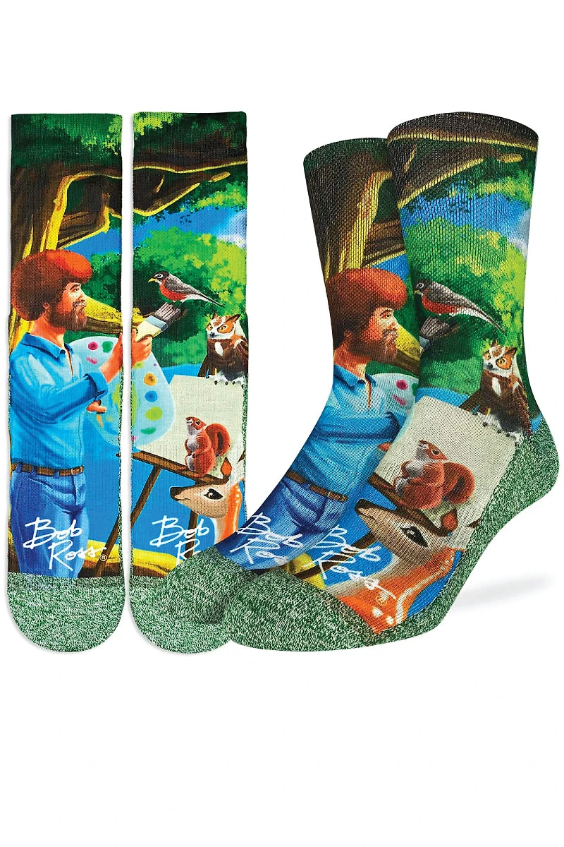 Bob Ross Painting Sock