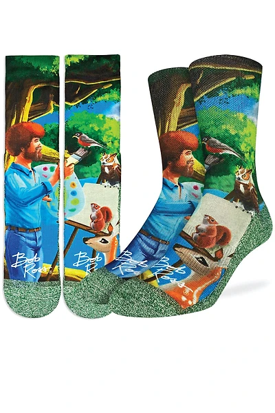 Bob Ross Painting Sock