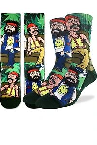 Cheech & Chong On Couch Sock