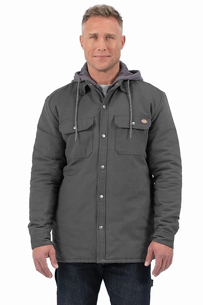 Fleece Hooded Duck Shirt Jacket