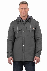 Fleece Hooded Duck Shirt Jacket