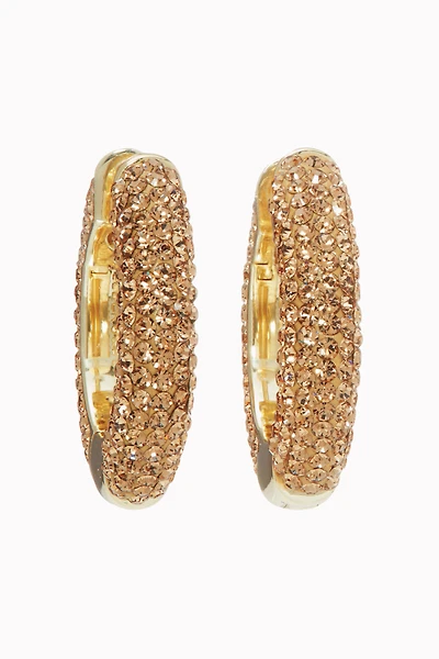 Medium Sparkle Hoop Earrings