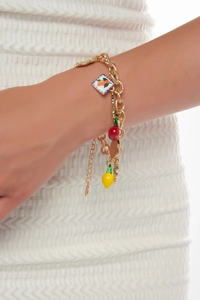 Bracelet à breloques colorées - C1252 - VENTE FINALE