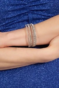 Bracelet multi-rangs avec cristaux - C1153 - VENTE FINALE