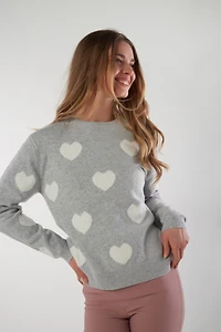 Chandail douillet au style romantique - COEUR (E-B8)