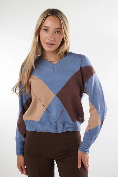 Chandail en tricot à losanges - ELDORA (E-B3)