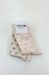 Paquet de chaussettes avec coeurs - C1146 - (E-A2) - VENTE FINALE