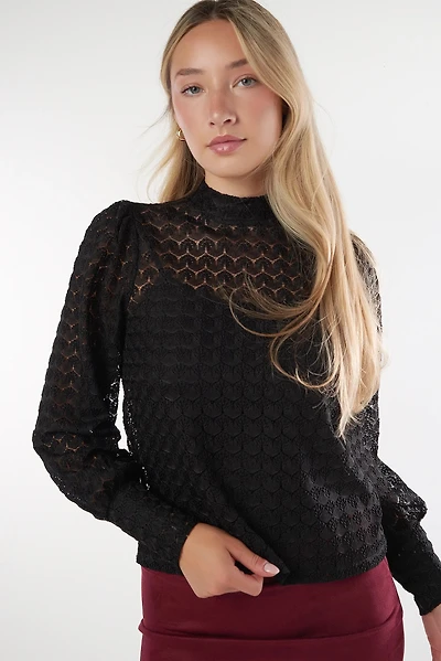 Elegant long-sleeve top - BECCA (E-A1)